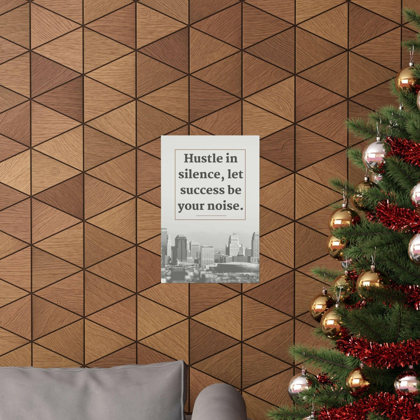 Motivational “Hustle in Silence” Poster – Inspirational Wall Art for Home & Office - Chronicle & Conquer
