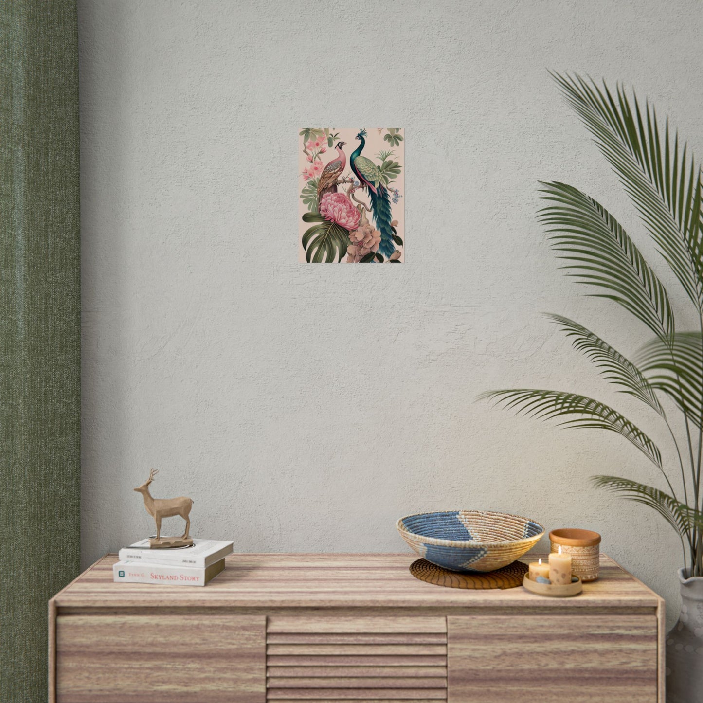 Chinoiserie Peacock Wall Art Print - Chronicle & Conquer