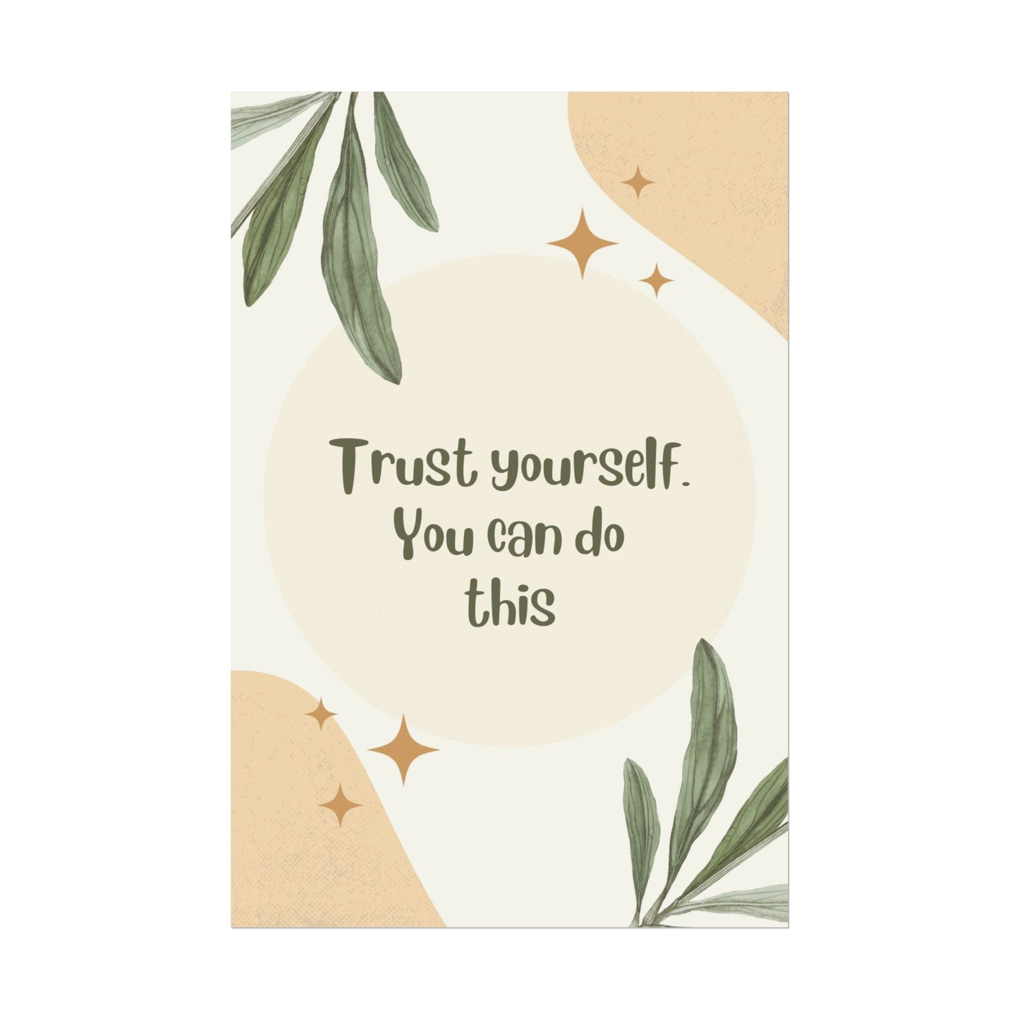 “Trust Yourself” Motivational Poster – Inspirational Wall Art - Chronicle & Conquer