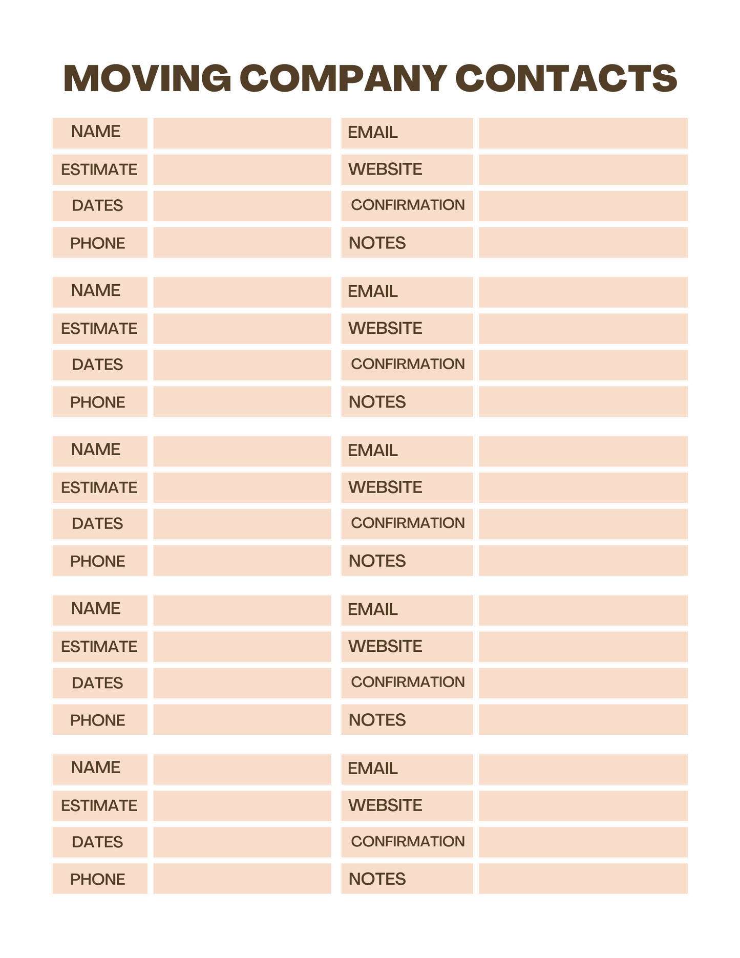 Ultimate Moving Planner | Printable Moving Checklist, Organizer & Timeline - Chronicle & Conquer