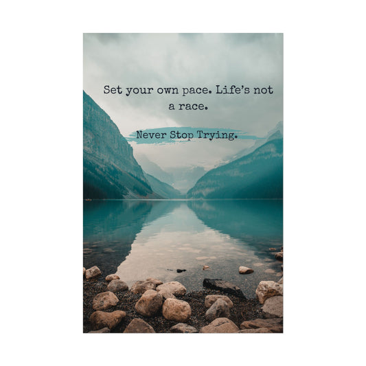 “Set Your Own Pace” Motivational Poster – Inspirational Wall Art - Chronicle & Conquer