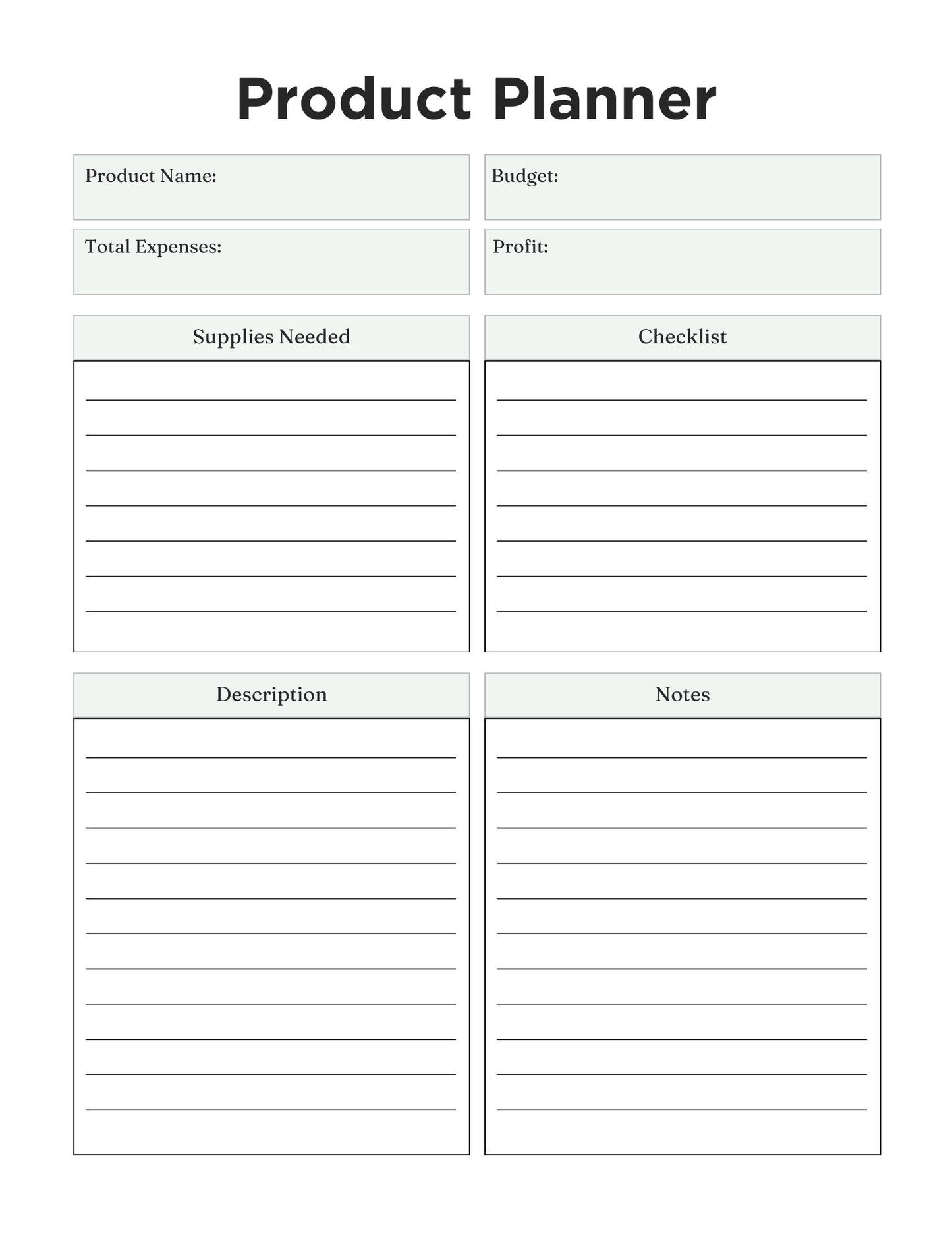 Side Hustle Planner | Printable Thoughts Organizer for Entrepreneurs - Chronicle & Conquer