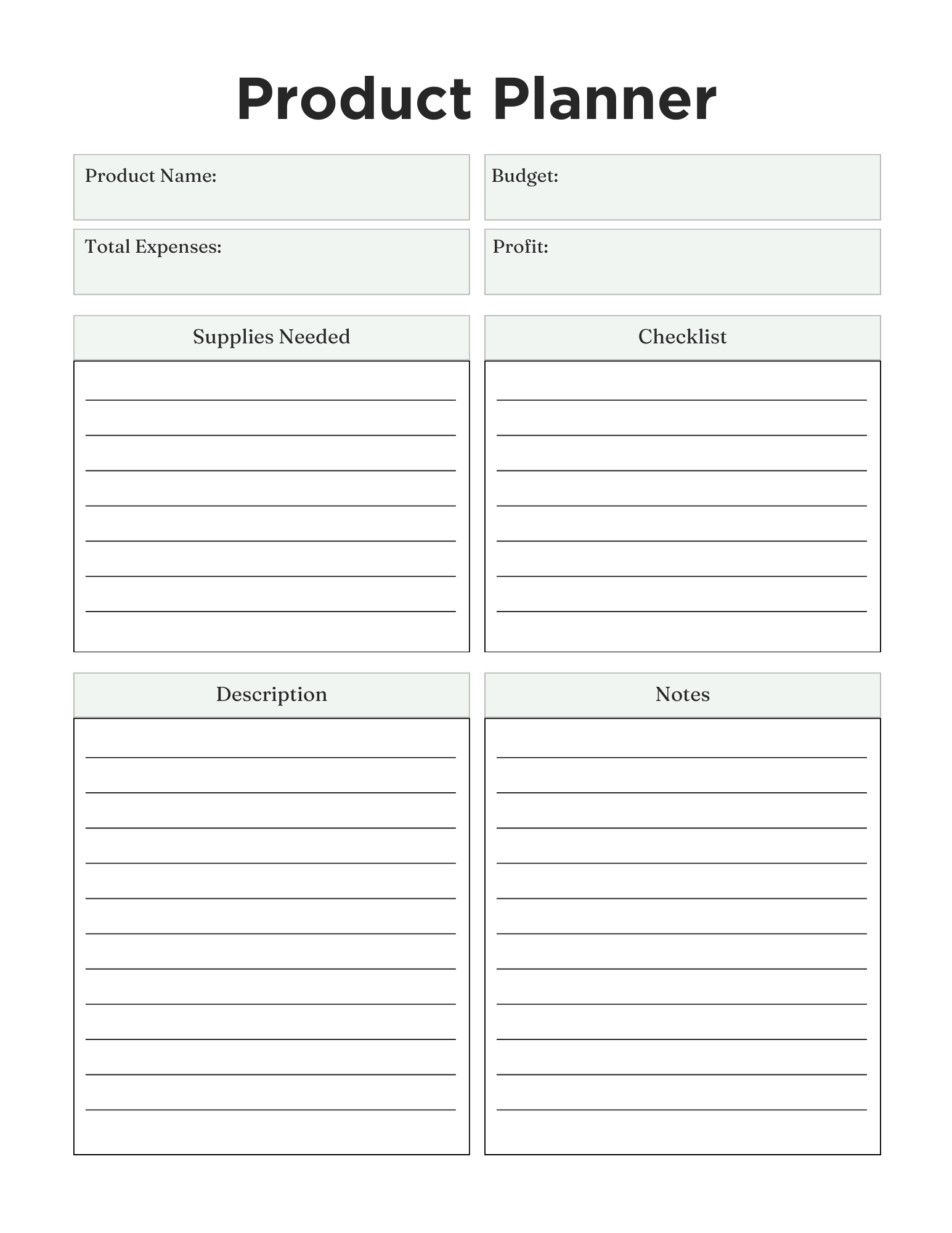 Side Hustle Planner | Printable Thoughts Organizer for Entrepreneurs - Chronicle & Conquer