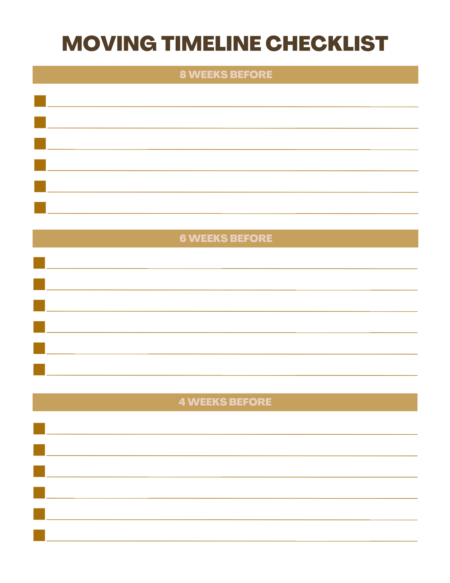 Ultimate Moving Planner | Printable Moving Checklist, Organizer & Timeline - Chronicle & Conquer